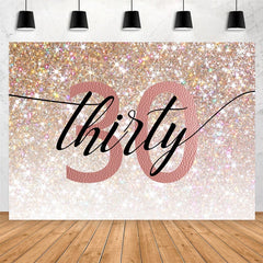 Glitter Pink Thirty Toile de Fond Joyeux Anniversaire Pour La Fête