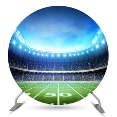 Fond rond de fête de sport de stade de match rougeoyant