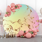 Fond de décoration d'anniversaire rond texturé abstrait doré