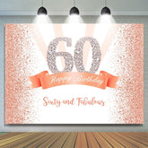 Toile de fond de fête joyeux 60e anniversaire or et rose