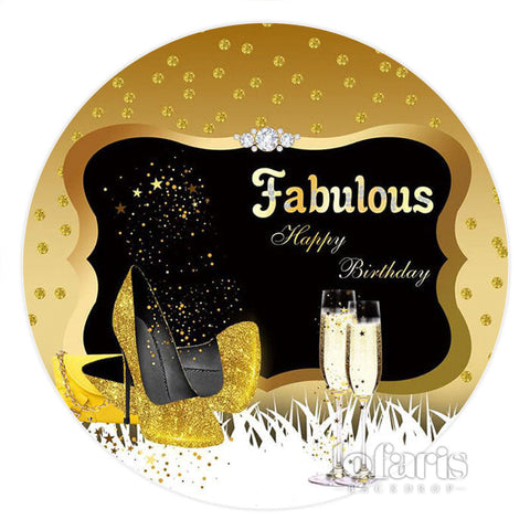 Toile de fond d'anniversaire de cercle de grace de paillettes d'or Toile de fond d'anniversaire de cercle de grace de paillettes d'or