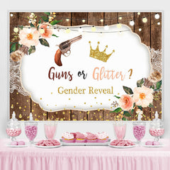 Toile de fond de fête prénatale à motif floral en bois scintillant doré