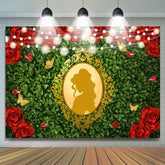 Or miroir rouge rose joyeux anniversaire toile de fond pour fille