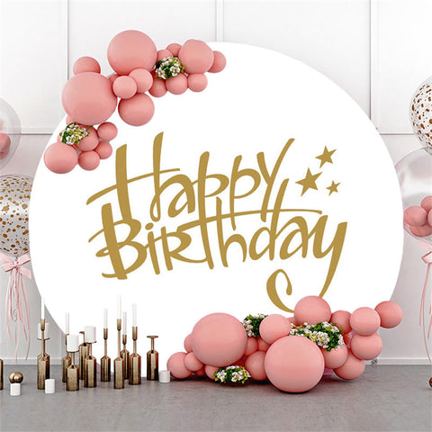 Toile de fond blanche de joyeux anniversaire d'étoile d'or pour la fête Toile de fond blanche de joyeux anniversaire d'étoile d'or pour la fête
