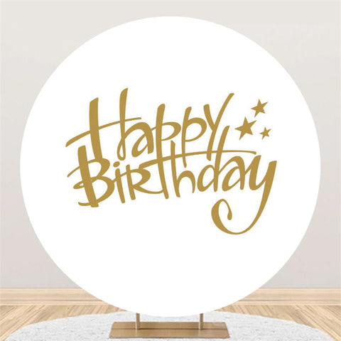 Toile de fond blanche de joyeux anniversaire d'étoile d'or pour la fête Toile de fond blanche de joyeux anniversaire d'étoile d'or pour la fête