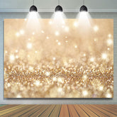 Superbe toile de fond Golden Flash Bokeh pour la fête d'anniversaire
