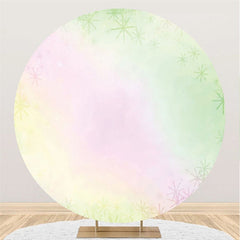 Fond De Joyeux Anniversaire Cercle Sur Le Thème Vert Et Rose