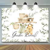 Feuilles vertes Bébé Douche Gender Reveal Toile de fond