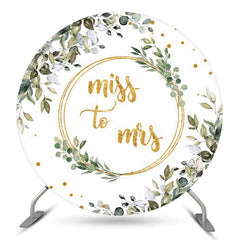 Feuilles vertes thème Boho ronde toile de fond de douche nuptiale