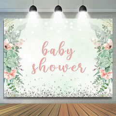 Toile de fond de douche de bébé de paillettes de plantes vertes pour les photos
