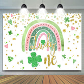 Toile de fond vert arc-en-ciel coeur herbe joyeux anniversaire