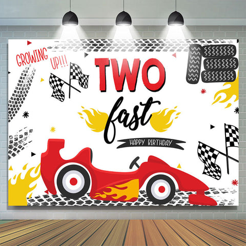 Grandir deux dernières voitures de course joyeux anniversaire toile de fond Grandir deux dernières voitures de course joyeux anniversaire toile de fond