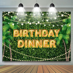 Toile de fond du dîner d'anniversaire des cocotiers d'Hawaï