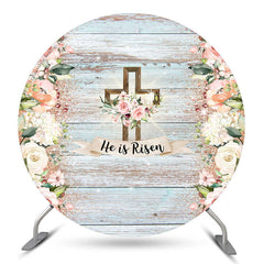 Il est resen toile de fond de Paques cercle en bois floral