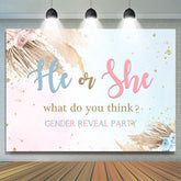 Toile de fond bleue à paillettes florales roses pour révéler le genre