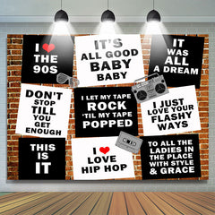 Hip Hop, c'est tout bon bébé des années 90, toile de fond en brique pour garçon