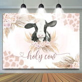 Toile de fond révélant le genre de congé floral rose Holy Cow
