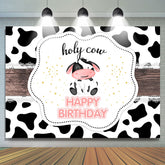 Holy Cow Western Thème Joyeux Anniversaire Toile de Fond Pour Fille