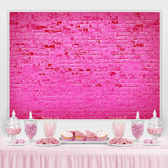 Toile de fond simple joyeux anniversaire sur le thème de la brique rose vif