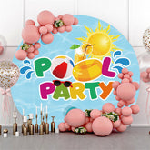 Toile de fond de vacances de cercle de fête de piscine d'été chaud