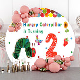 Hungry Caterpillar Butterfly Round 2ème toile de fond d'anniversaire