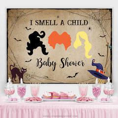 Je sens une toile de fond de douche de bébé thème Halloween enfant