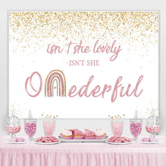 N'est-elle pas une toile de fond rose et or pour le 1er anniversaire