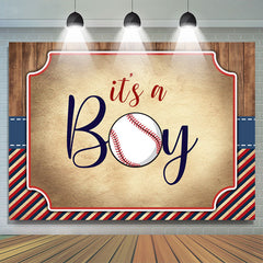 C'est un garçon thème de baseball belle toile de fond de douche de bébé