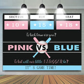 C'est une toile de fond de douche de bébé sur le thème du volley-ball