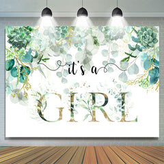 C'est une toile de fond de douche de bébé jardin vert fille pour la fête