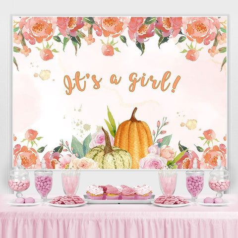 C'est une toile de fond de photoshoot de douche de bébé floral rose fille C'est une toile de fond de photoshoot de douche de bébé floral rose fille