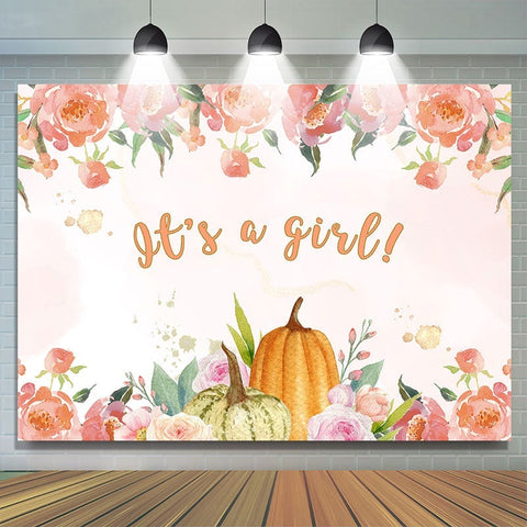 C'est une toile de fond de photoshoot de douche de bébé floral rose fille C'est une toile de fond de photoshoot de douche de bébé floral rose fille