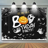 Il est temps pour une toile de fond thème Halloween Boo Thday Party