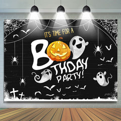 Il est temps pour une toile de fond thème Halloween Boo Thday Party