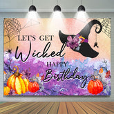 Lets Get Wicked Halloween Thème Joyeux Anniversaire Toile de Fond