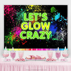 Lets Glow Crazy Graffiti Splash Paint Party Toile de fond