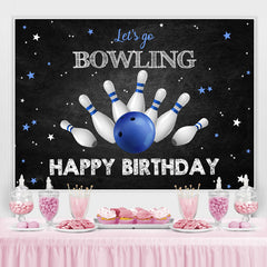 Lets Go Bowling Star sur le thème Joyeux anniversaire Toile de fond