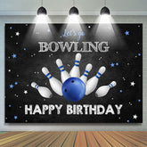 Lets Go Bowling Star sur le thème Joyeux anniversaire Toile de fond
