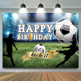 Lets Kick It Football Thème Joyeux Anniversaire Toile de Fond