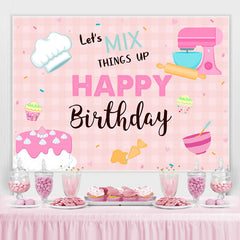 Permet de mélanger les choses Joyeux anniversaire toile de fond pour fille