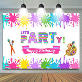 Lets Party Art Party Thème Anniversaire Toile de Fond