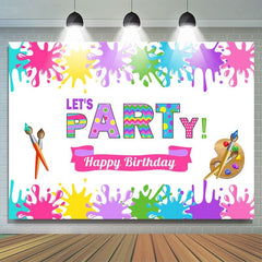 Lets Party Art Party Thème Anniversaire Toile de Fond