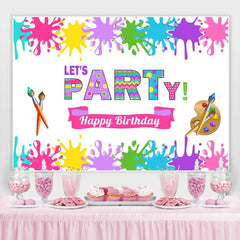 Lets Party Art Party Thème Anniversaire Toile de Fond