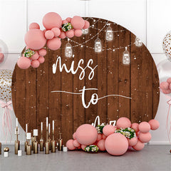 éclairage de fond de douche nuptiale de cercle d'hiver enneigé en bois