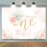 Toile de fond de fête d'anniversaire Little Miss Onederful pour fille