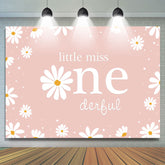Little Miss Simple Daisy Joyeux 1er anniversaire Toile de fond