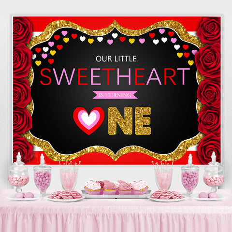 Little Sweetheart tourne un anniversaire Toile de fond Little Sweetheart tourne un anniversaire Toile de fond