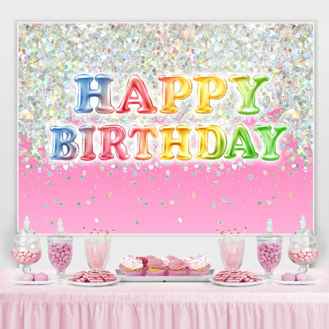Belle toile de fond de joyeux anniversaire rose scintillant pour fille Belle toile de fond de joyeux anniversaire rose scintillant pour fille