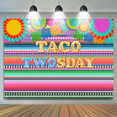 Toile de fond d'anniversaire de thème mexicain Taco Twosday Fiesta