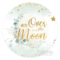 Vert menthe, nous sommes sur la toile de fond mignonne du cercle de la lune
